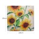 18x18inch Square Linen Sunflowers Cushion Pillow Case Protective Cover