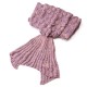 195x90cm Yarn Knitted Mermaid Tail Blankets Handmade Crochet Throw Super Soft Sofa Bed Mat