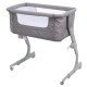 2-in-1 Portable Sideway Baby Crib Height Adjustment Infans Stitching Bed Removable Bed