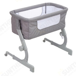 2-in-1 Portable Sideway Baby Crib Height Adjustment Infans Stitching Bed Removable Bed 2-in-1 Portable Sideway Baby Crib Height Adjustment Infans Stitching Bed Removable Bed