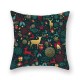 2020 Christmas Cushion Cover Green Home Decor Sofa Pillow Case Cover Seat Car Throw Pillowcase Christmas Decor