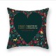 2020 Christmas Cushion Cover Green Home Decor Sofa Pillow Case Cover Seat Car Throw Pillowcase Christmas Decor