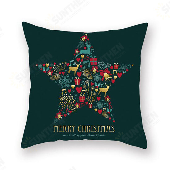 2020 Christmas Cushion Cover Green Home Decor Sofa Pillow Case Cover Seat Car Throw Pillowcase Christmas Decor