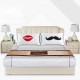 2PCS White Cotton Home Hotel Decor Standard Pillow Case Bed Throw Cushion Cover