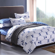 3 Or 4pcs Polyester Fiber Blue White Labyrinth Printed Double Sided Use Bedding Sets