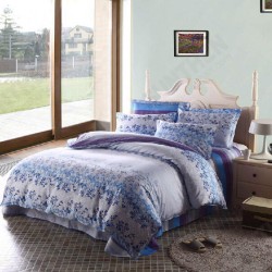 3 Or 4pcs Pure Cotton Flower Reactive Print Bedding Sets With Duvet Cover 3 Or 4pcs Pure Cotton Flower Reactive Print Bedding Sets With Duvet Cover