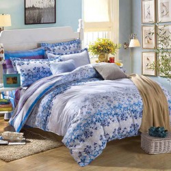 3 Or 4pcs Pure Cotton Flower Reactive Print Bedding Sets With Duvet Cover 3 Or 4pcs Pure Cotton Flower Reactive Print Bedding Sets With Duvet Cover