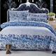 3 Or 4pcs Pure Cotton Flower Reactive Print Bedding Sets With Duvet Cover