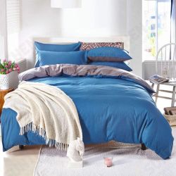 3 Or 4pcs Pure Cotton Sapphire Blue Grey Color Assorted Bedding Sets 3 Or 4pcs Pure Cotton Sapphire Blue Grey Color Assorted Bedding Sets