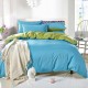 3/4pcs Pure Cotton Sky Blue Green Color Assorted Bedding Sets Plain Duvet Cover