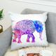 3D Bohemian Style Elephant Double-sided Printing Cushion Cover Linen Cotton Throw Pillow Case Home Office Sofa