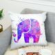 3D Bohemian Style Elephant Double-sided Printing Cushion Cover Linen Cotton Throw Pillow Case Home Office Sofa