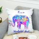 3D Bohemian Style Elephant Double-sided Printing Cushion Cover Linen Cotton Throw Pillow Case Home Office Sofa