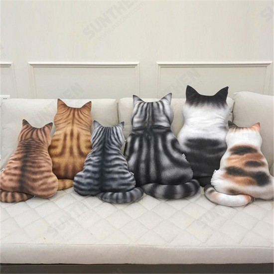 3D Cat Cushion Plush Toys Dolls Stuffed Animal Pillow Home Decorative Creative Birthday Gift Pillow