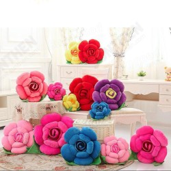 3D Colorful Rose Flowers Throw Pillow Plush Sofa Car Office Back Cushion Valentines Gift 3D Colorful Rose Flowers Throw Pillow Plush Sofa Car Office Back Cushion Valentines Gift