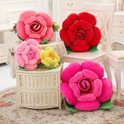 3D Colorful Rose Flowers Throw Pillow Plush Sofa Car Office Back Cushion Valentines Gift 3D Colorful Rose Flowers Throw Pillow Plush Sofa Car Office Back Cushion Valentines Gift