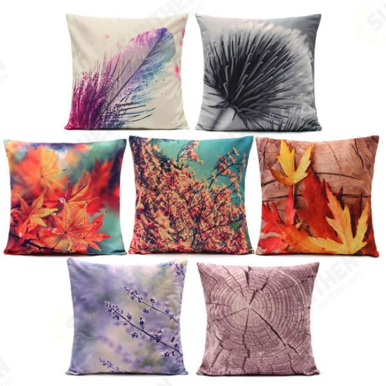 3D Plant Series Short Plush Throw Pillow Case Square Cushion Cover Home Sofa Car Decor