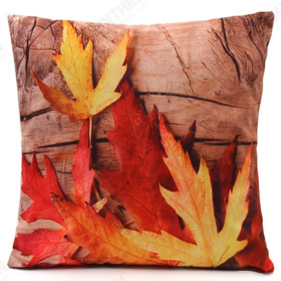 3D Plant Series Short Plush Throw Pillow Case Square Cushion Cover Home Sofa Car Decor