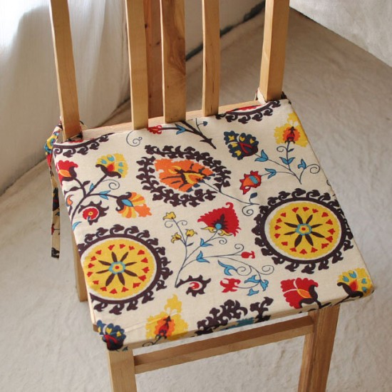 40x40cm Bohemia Style Sponge Cotton Linen Office Home Chair Seat Cushion Mat Home Decor