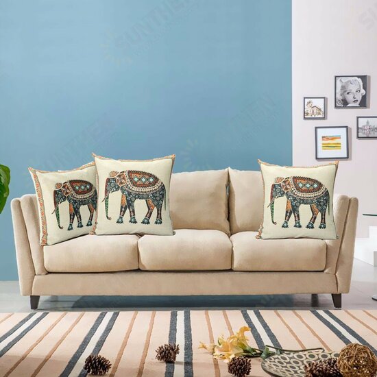 42x42CM National Elephant Wear-reisitant Pillowcase Moisture-proof Breathable Antifungal Pillow Case