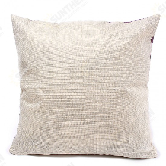 44x44cm Purple Linen Pillow Case Throw Cushion Cover Home Decor