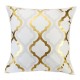 45 x 45cm Cushion Gold Leaves Geometric Pattern Pillow Cover Square Decorative Pillowcases For Decor Sofa Chair
