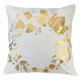 45 x 45cm Cushion Gold Leaves Geometric Pattern Pillow Cover Square Decorative Pillowcases For Decor Sofa Chair