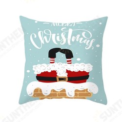 45 x 45cm Merry Christmas Pillow Case Polyester Pillow Cover Santa Claus Elk Pattern Decorative Cushion Cover 45 x 45cm Merry Christmas Pillow Case Polyester Pillow Cover Santa Claus Elk Pattern Decorative Cushion Cover