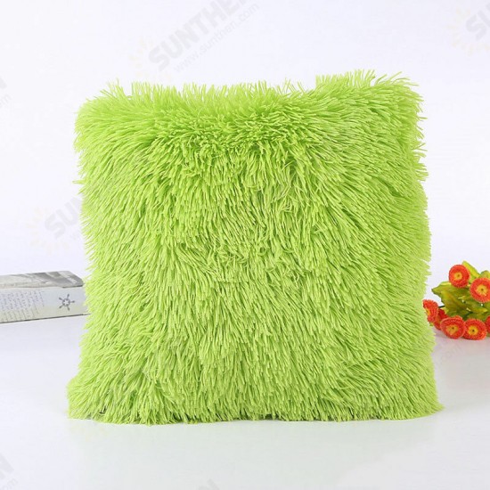 45 x 45cm Soft Plush Square Pillow Case Sofa Waist Throw Cushion Cover Home Decoration