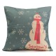 45X45cm Christmas Fashion Cotton Linen Pillow Case Santa Claus Snowmen Gift Home Decor