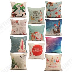 45X45cm Christmas Fashion Cotton Linen Pillow Case Santa Claus Snowmen Gift Home Decor 45X45cm Christmas Fashion Cotton Linen Pillow Case Santa Claus Snowmen Gift Home Decor