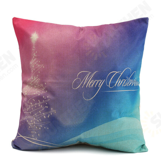 45X45cm Christmas Fashion Cotton Linen Pillow Case Santa Claus Snowmen Gift Home Decor