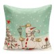 45X45cm Christmas Santa Claus Snowmen Gift Fashion Cotton Linen Pillow Case Home Decor