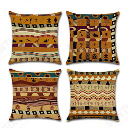 45x45CM African National Style Geometric Printing Cushion Cover Linen Pillow Case Home Decor Pillow Cover 45x45CM African National Style Geometric Printing Cushion Cover Linen Pillow Case Home Decor Pillow Cover