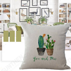 45x45cm Plant Series Color Hand Painted Cactus Cotton Linen Sofa Cushion Cover Pillow Case 45x45cm Plant Series Color Hand Painted Cactus Cotton Linen Sofa Cushion Cover Pillow Case