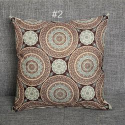 45x45cm Vintage Flower Cotton Linen Throw Pillow Case Waist Cushion Cover Bags Home Sofa Car Decor