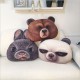 49x34cm Creative PP Cotton 3D Bear Rabbit Cushion Animal Head Pillow Birthday Gift Trick Toys