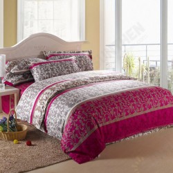 4pcs Polyester Fiber Sunny Mood Reactive Print Bedding Sets With Duvet Cover 4pcs Polyester Fiber Sunny Mood Reactive Print Bedding Sets With Duvet Cover
