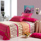 4pcs Polyester Fiber Sunny Mood Reactive Print Bedding Sets With Duvet Cover