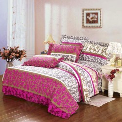 4pcs Polyester Fiber Sunny Mood Reactive Print Bedding Sets With Duvet Cover 4pcs Polyester Fiber Sunny Mood Reactive Print Bedding Sets With Duvet Cover