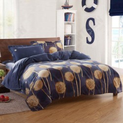 4pcs Pure Cotton Sanding Dandelion Printed Thicken Bedding Sets Duvet Cover 4pcs Pure Cotton Sanding Dandelion Printed Thicken Bedding Sets Duvet Cover