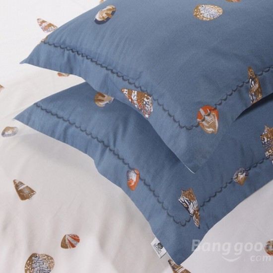 4pcs Suit Cotton Conch Predestined Love Printed Thicken Bedding Sets