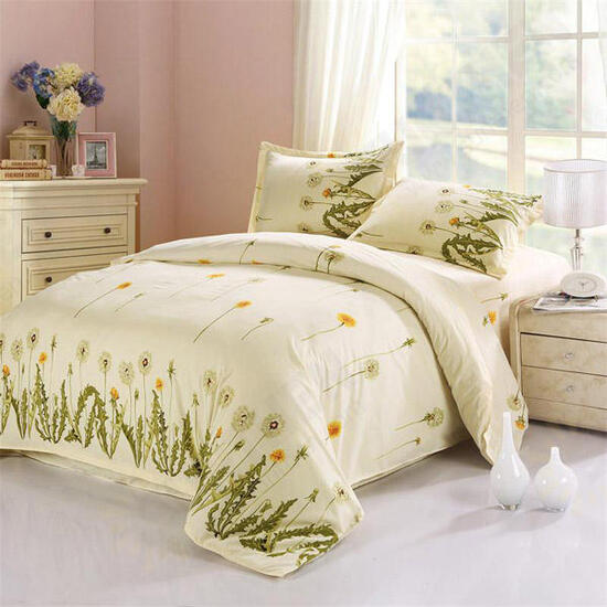 4pcs Suit Polyester Fiber Eternal Love Reactive Dyeing Bedding Sets