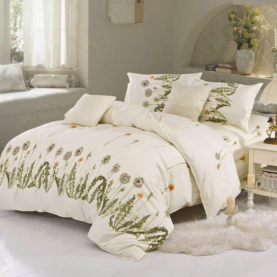 4pcs Suit Polyester Fiber Eternal Love Reactive Dyeing Bedding Sets