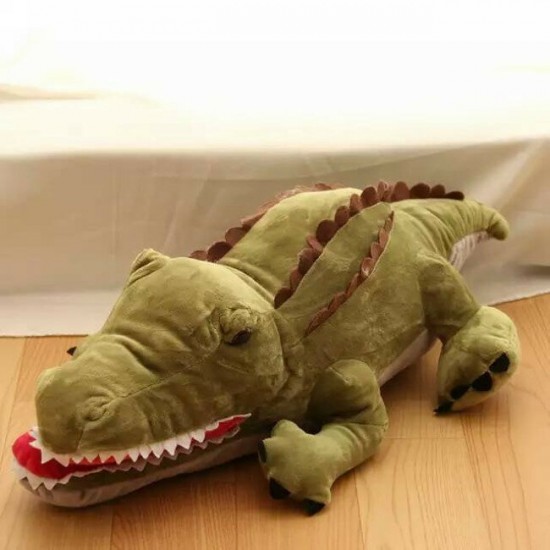 55cm Cute Cartoon Plush Green 3D Crocodile Shape Warm Hand Pillow Kids Toy Creative Gift