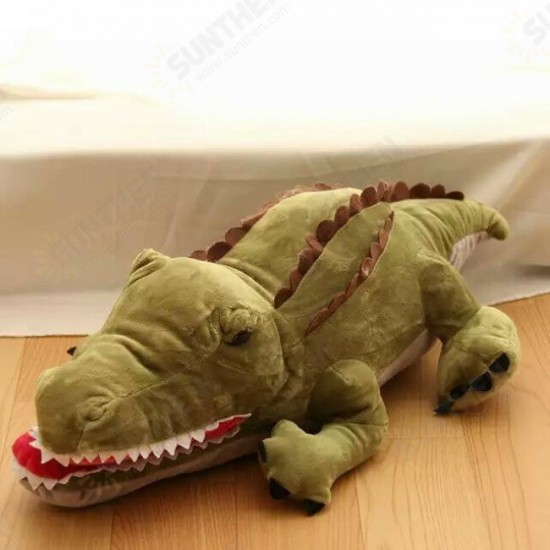 55cm Cute Cartoon Plush Green 3D Crocodile Shape Warm Hand Pillow Kids Toy Creative Gift