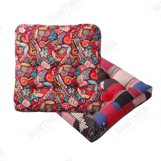 55x55x10cm Square Tatami Cushion Cotton Linen Floor Pillow Chair Seat Pad Mat