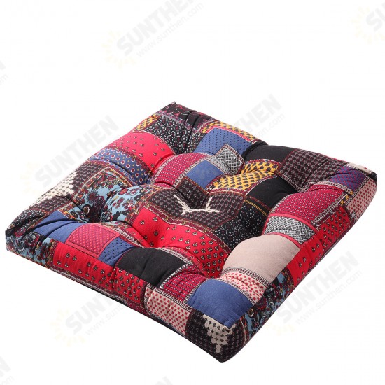 55x55x10cm Square Tatami Cushion Cotton Linen Floor Pillow Chair Seat Pad Mat