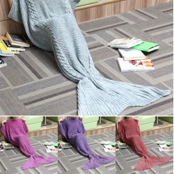 80x190CM Adult Yarn Knitted Mermaid Tail Blanket Handmade Crochet Throw Super Soft Sofa Bed Mat 80x190CM Adult Yarn Knitted Mermaid Tail Blanket Handmade Crochet Throw Super Soft Sofa Bed Mat