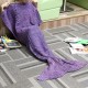 80x190CM Adult Yarn Knitted Mermaid Tail Blanket Handmade Crochet Throw Super Soft Sofa Bed Mat